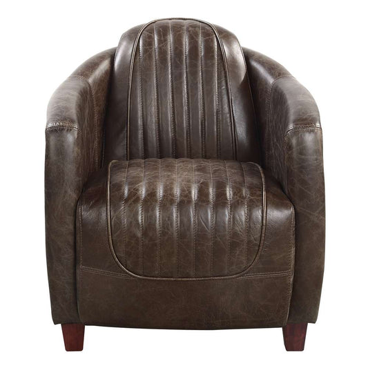 ACME Furniture - Brancaster Chair - Antique Slate Top Grain Leather - LV01811 veiw 2