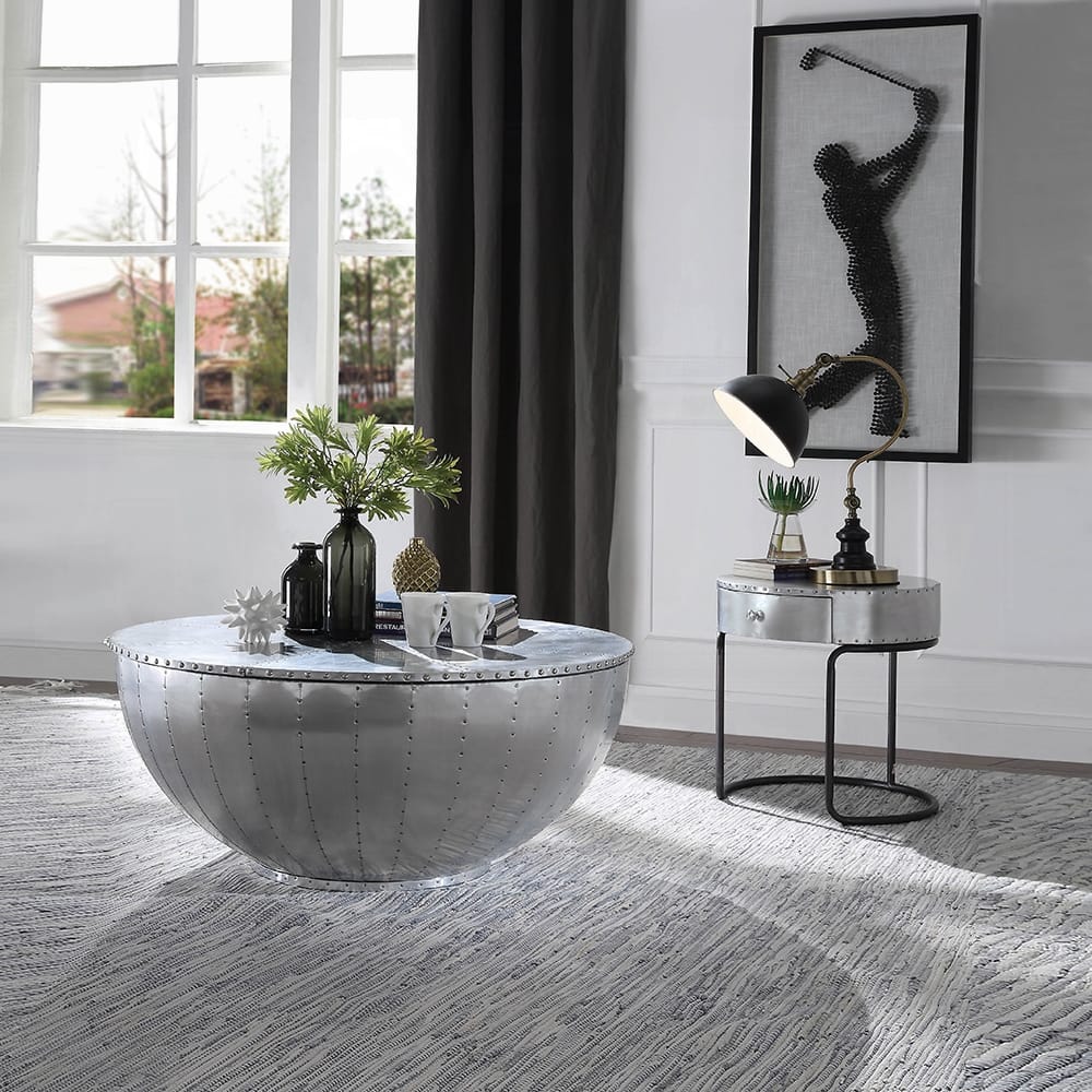 ACME Furniture - Brancaster End Table - Aluminum - 84882 view 5