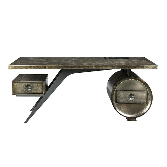 ACME Furniture - Brancaster Executive Desk w/USB - Bronze Aluminum Finish - OF02586 veiw 2