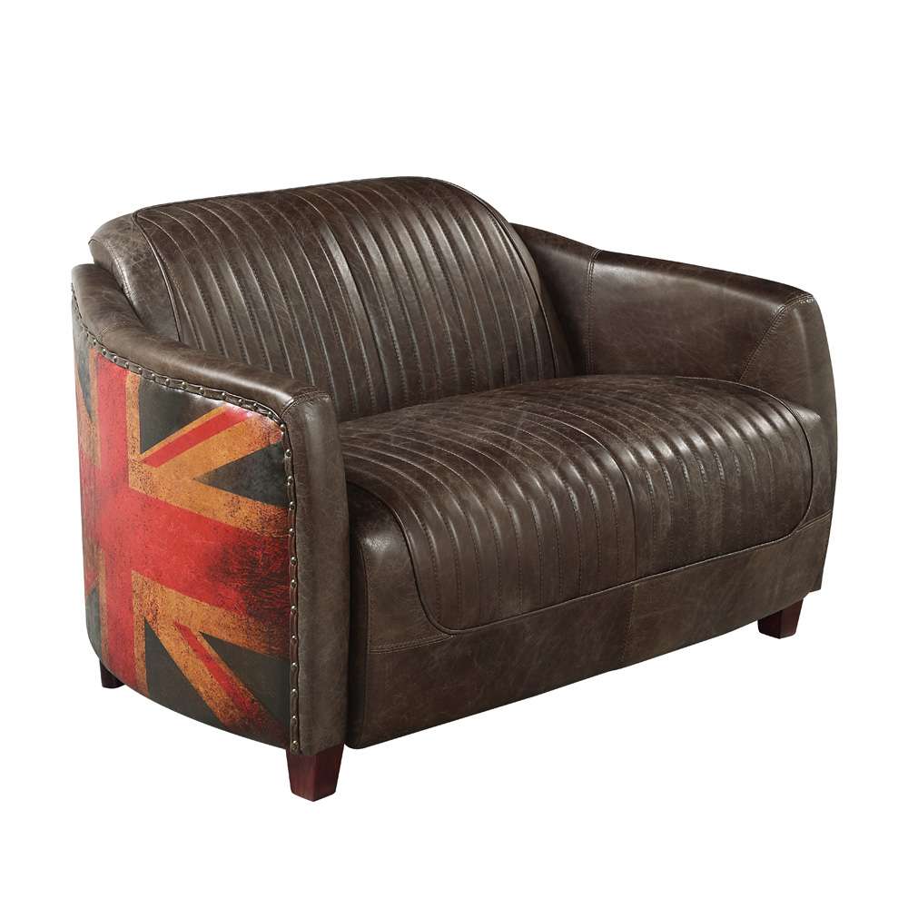 ACME Furniture - Brancaster Loveseat - Antique Slate Top Grain Leather - LV01810 veiw 1