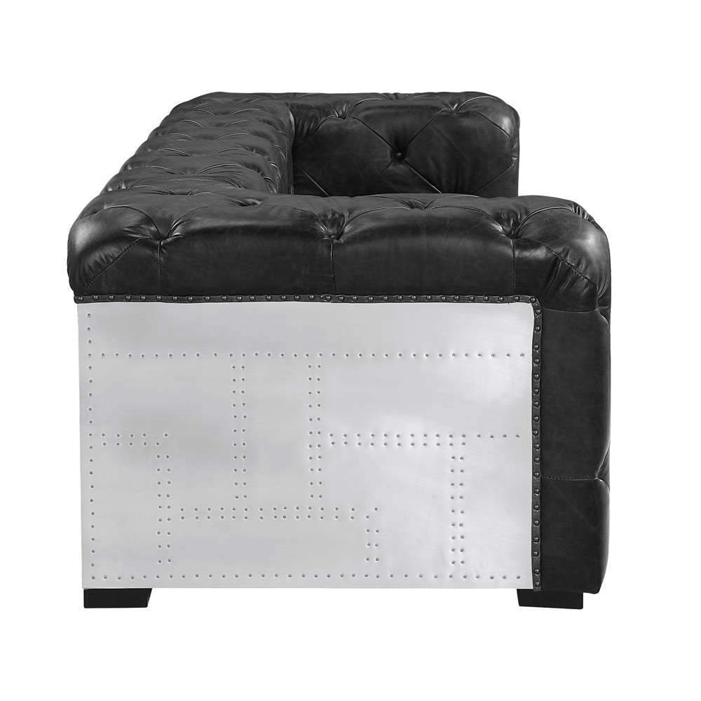 ACME Furniture - Brancaster Loveseat - Black Top Grain Leather - LV02285 veiw 3