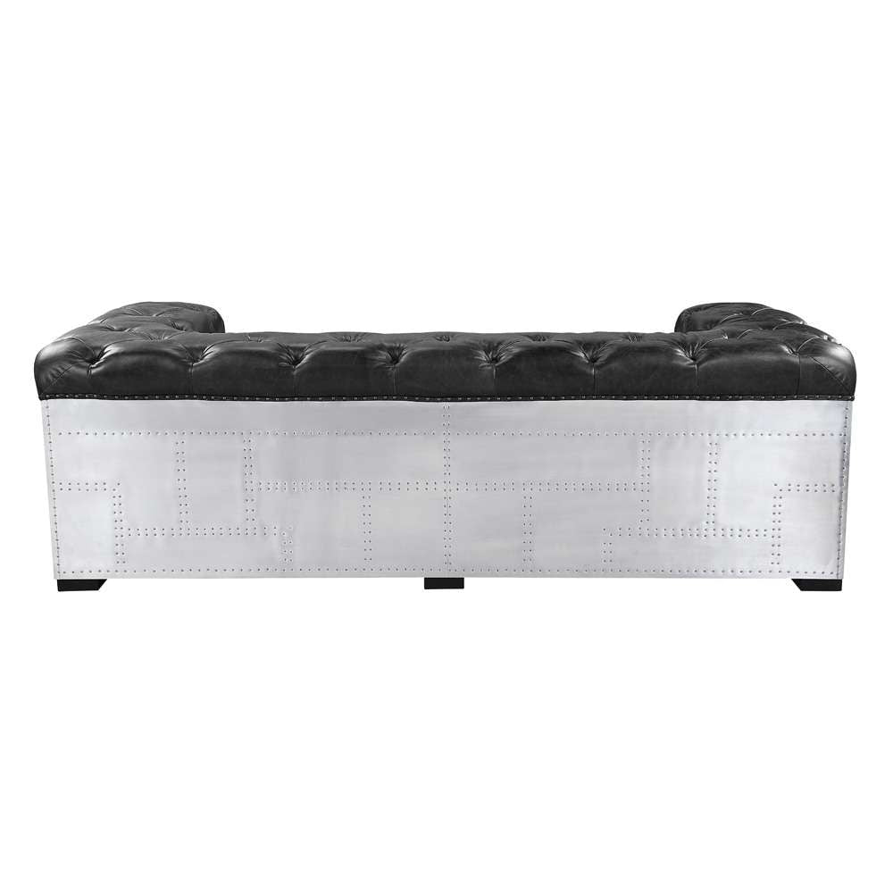 ACME Furniture - Brancaster Loveseat - Black Top Grain Leather - LV02285 veiw 4