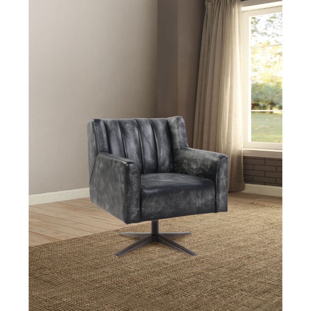 ACME Furniture - Brancaster - Office Chair - Vintage Black Top Grain Leather - 92554 view 1