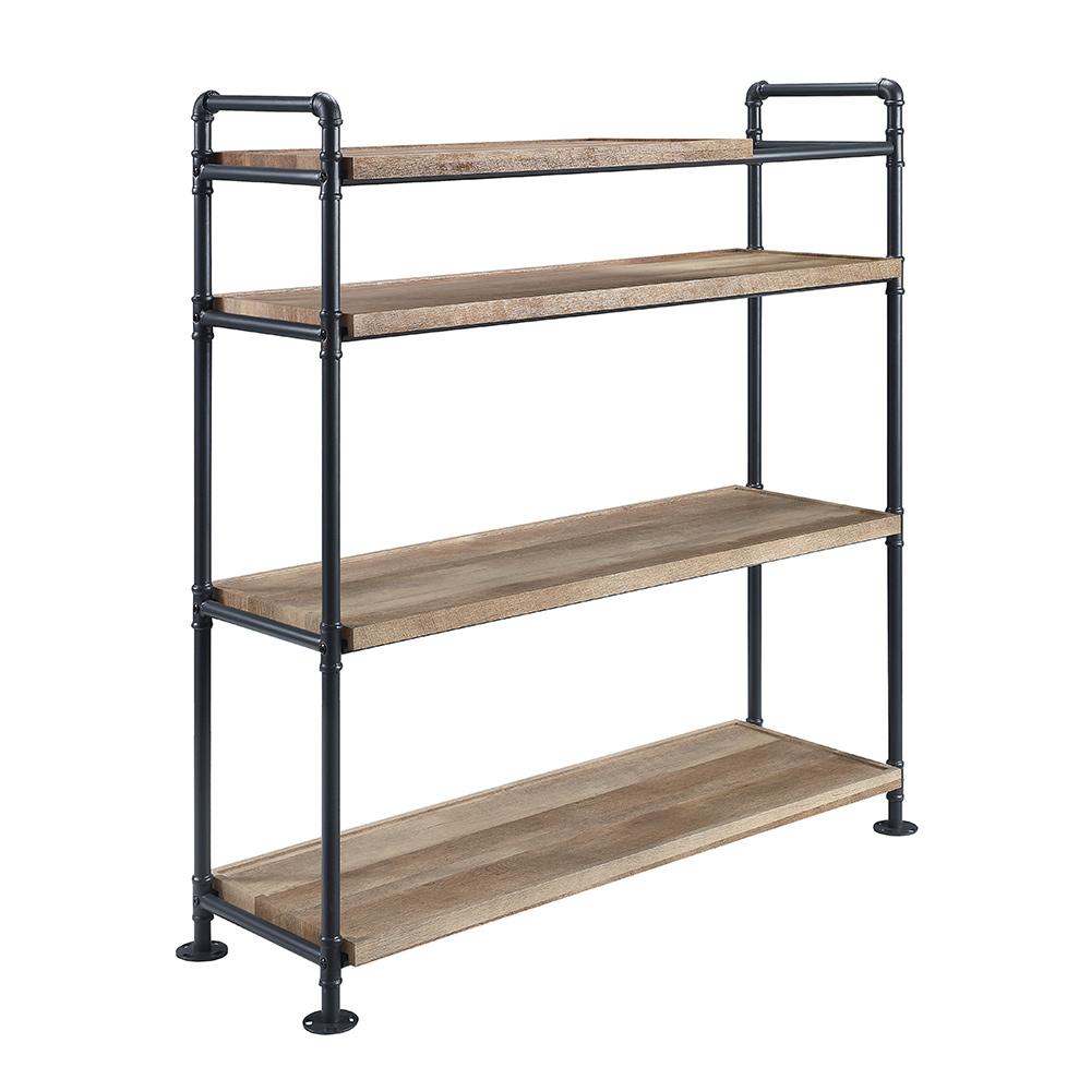 ACME Furniture - Brantley Bookshelf - Oak & Sandy Black Finish - AC00757 veiw 3