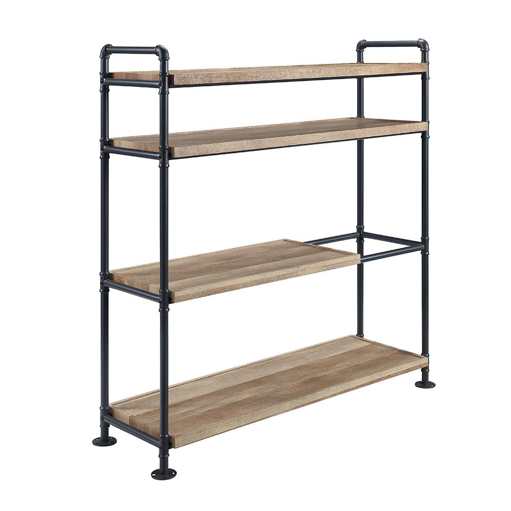 ACME Furniture - Brantley Bookshelf - Oak & Sandy Black Finish - AC00757 veiw 4