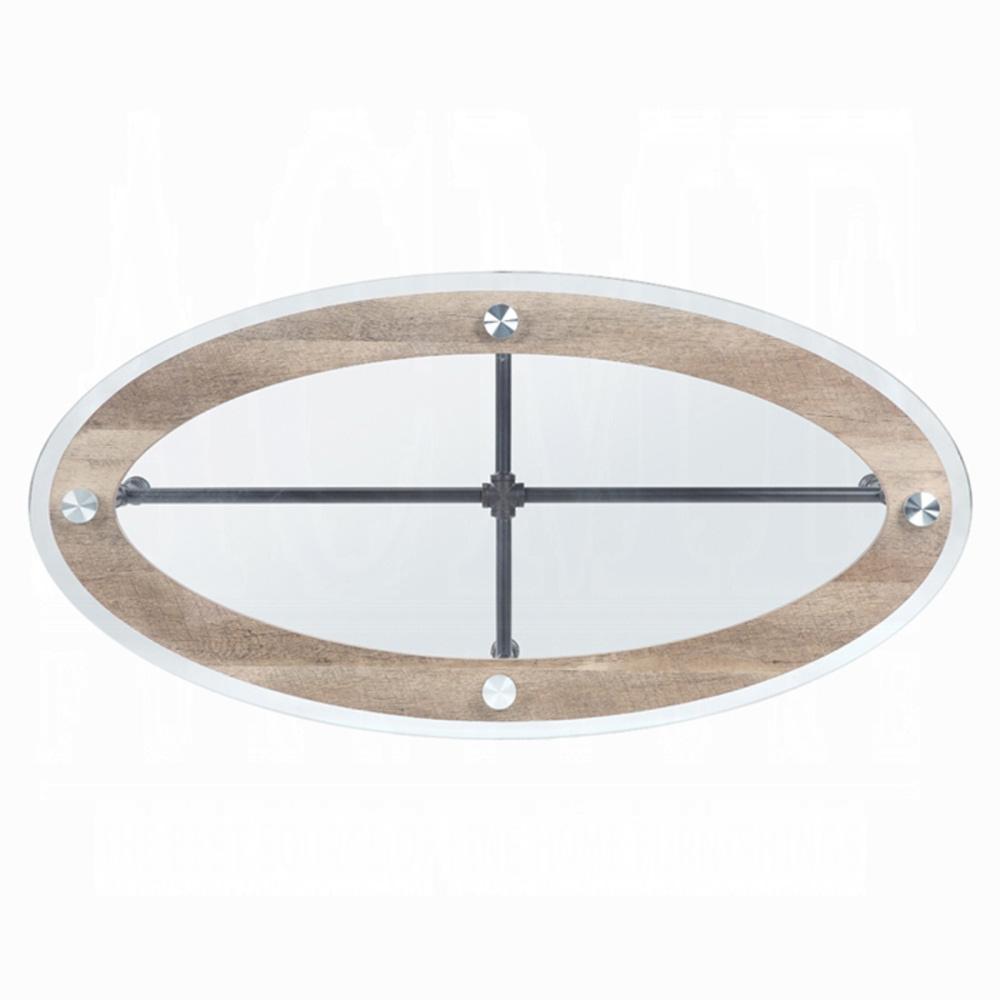 ACME Furniture - Brantley Coffee Table - Clear Glass & Sandy Gray - LV00435 veiw 3