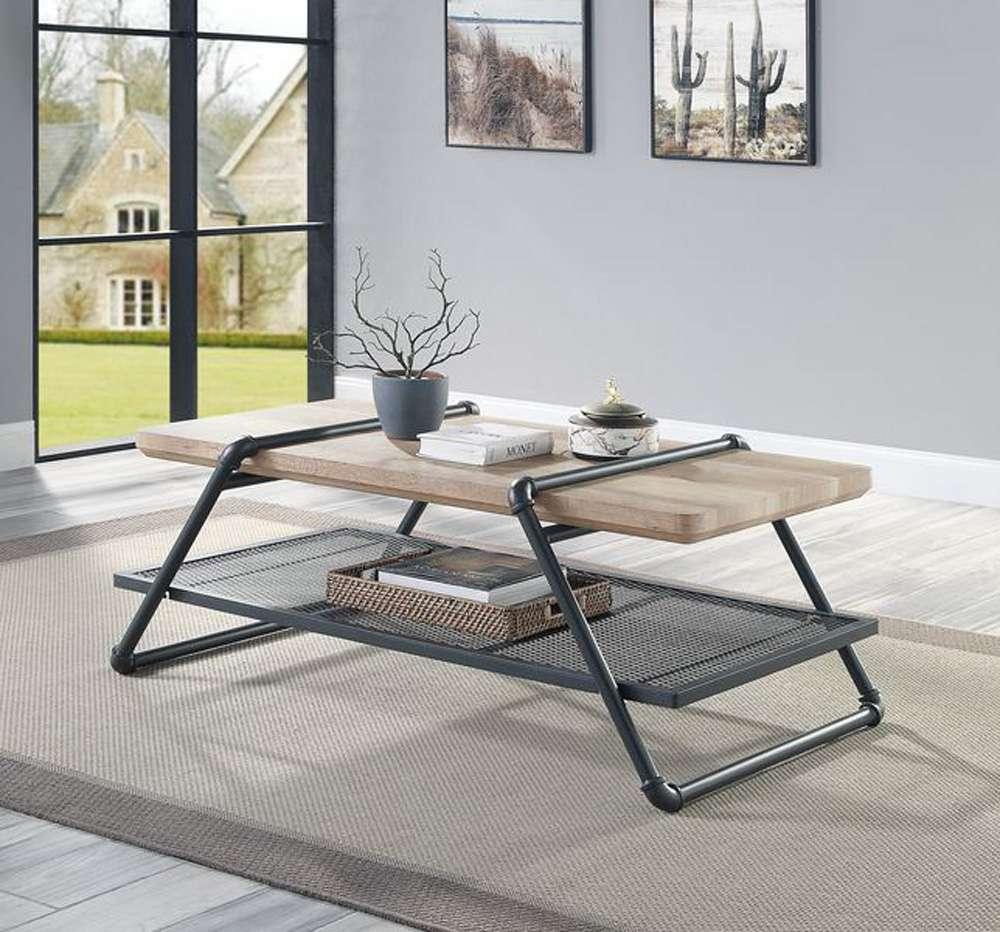 ACME Furniture - Brantley Coffee Table - Oak & Sandy Gray - LV00430 view 4