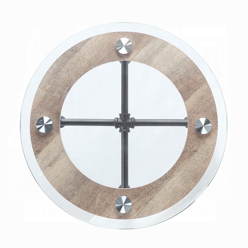 ACME Furniture - Brantley End Table - Clear Glass & Sandy Gray - LV00436 view 3