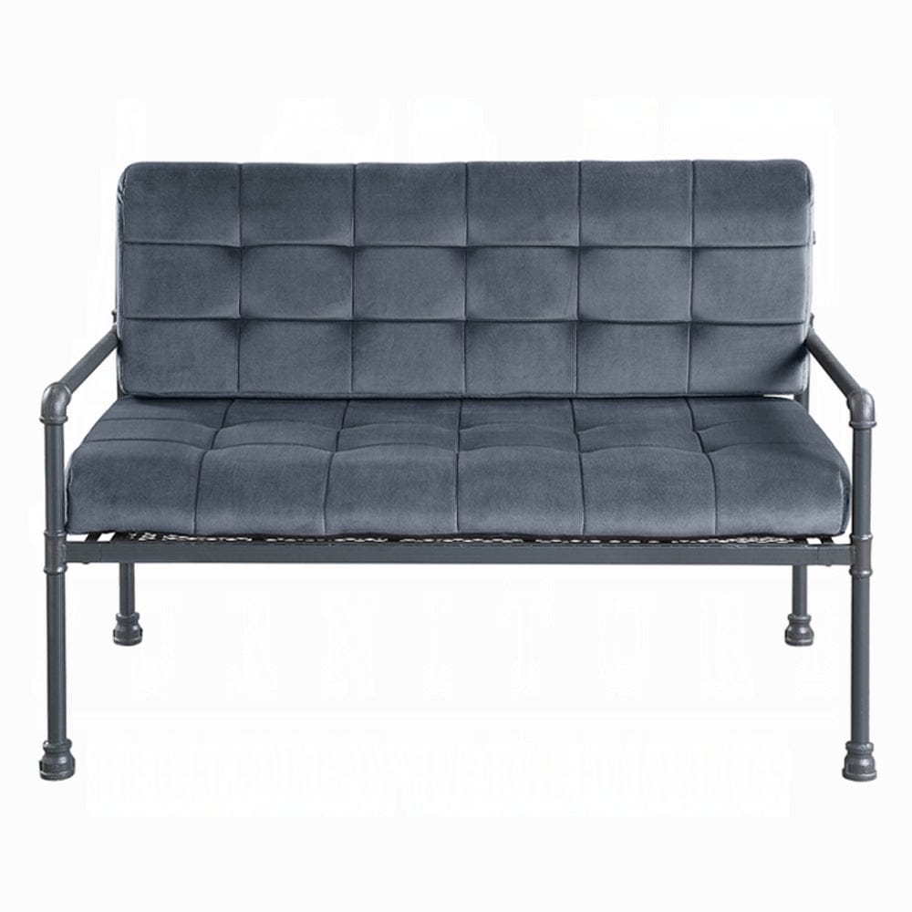 ACME Furniture - Brantley Loveseat - Gray Velvet & Sandy Gray - LV00426 view 2