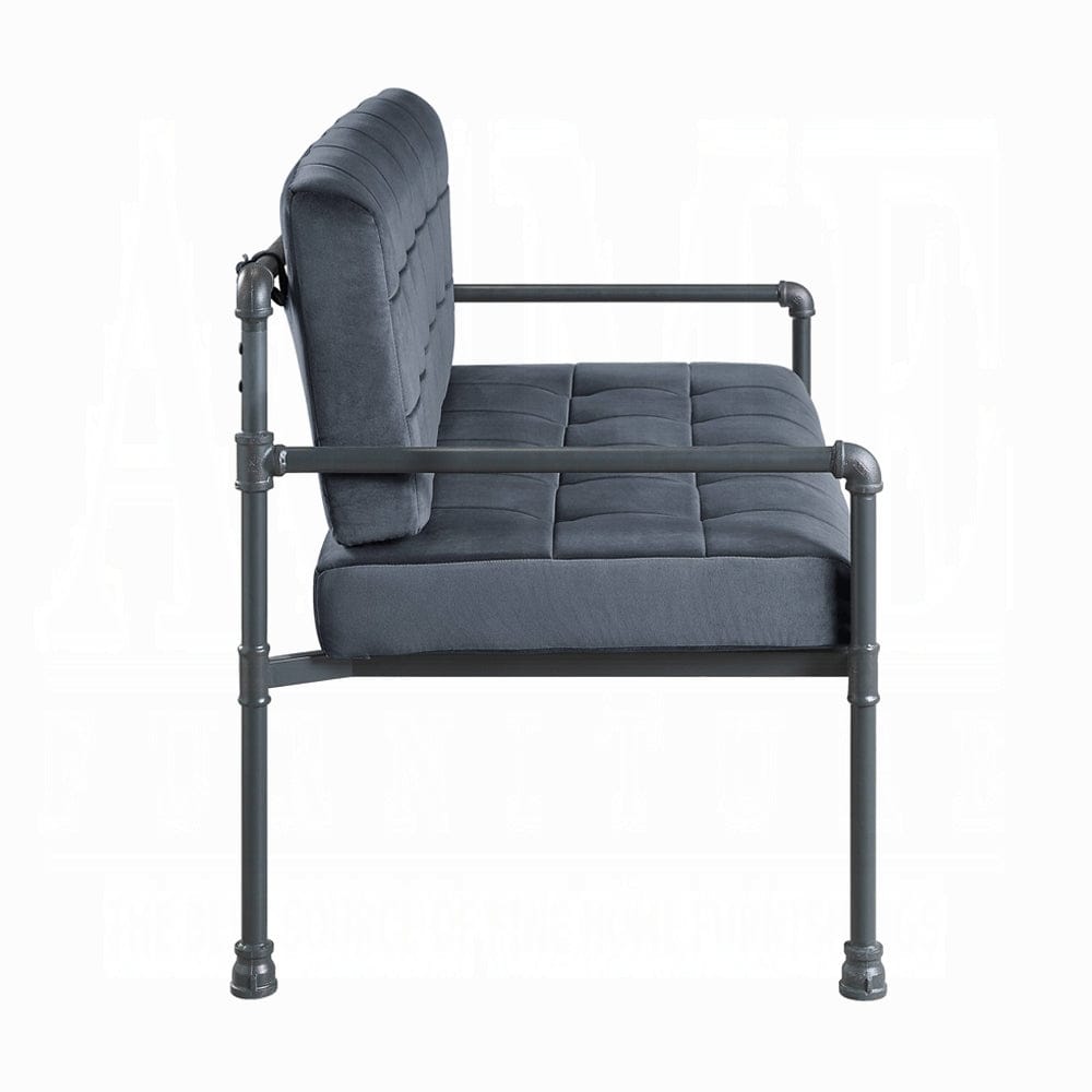 ACME Furniture - Brantley Loveseat - Gray Velvet & Sandy Gray - LV00426 view 3