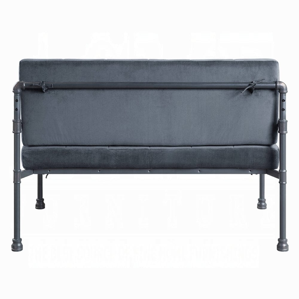 ACME Furniture - Brantley Loveseat - Gray Velvet & Sandy Gray - LV00426 view 4