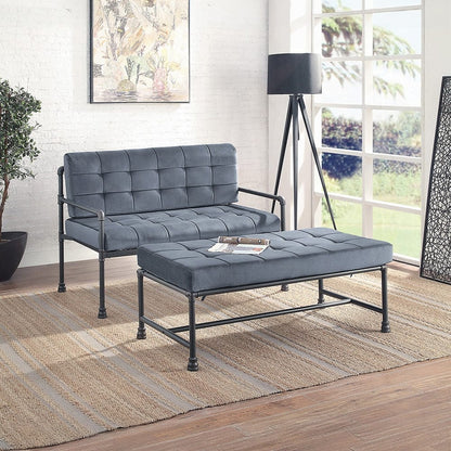 ACME Furniture - Brantley Loveseat - Gray Velvet & Sandy Gray - LV00426 view 6