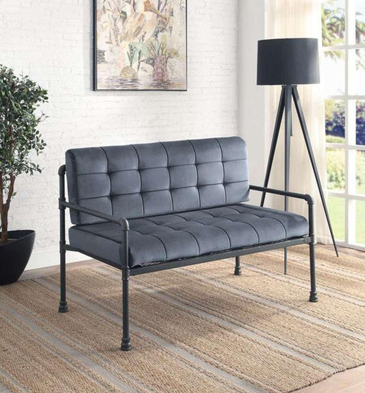 ACME Furniture - Brantley Loveseat - Gray Velvet & Sandy Gray - LV00426 veiw 1