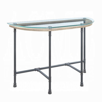 ACME Furniture - Brantley Sofa Table - Clear Glass & Sandy Gray - LV00437 view 1
