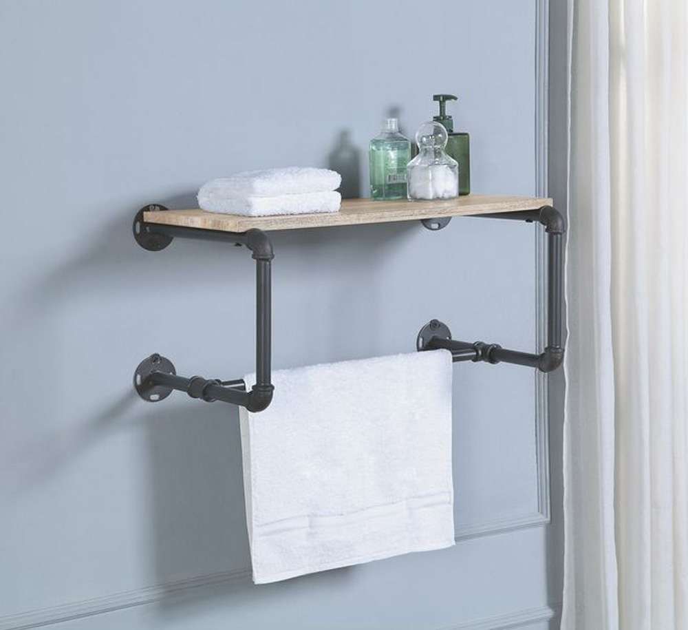 ACME Furniture - Brantley Wall Rack - Oak & Sandy Gray - AC00432 view 2
