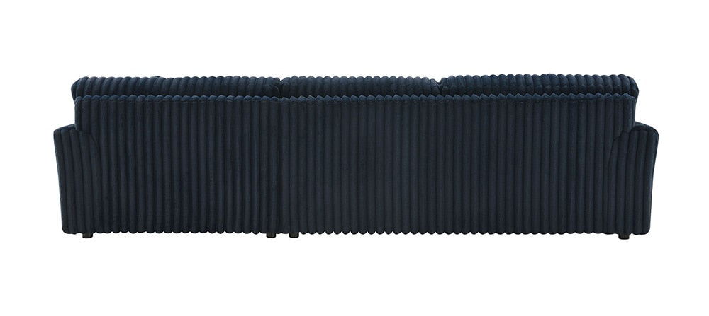 ACME Furniture - Breton Sectional Sofa w/4 Pillows - Blue Corduroy - LV04400 veiw 5