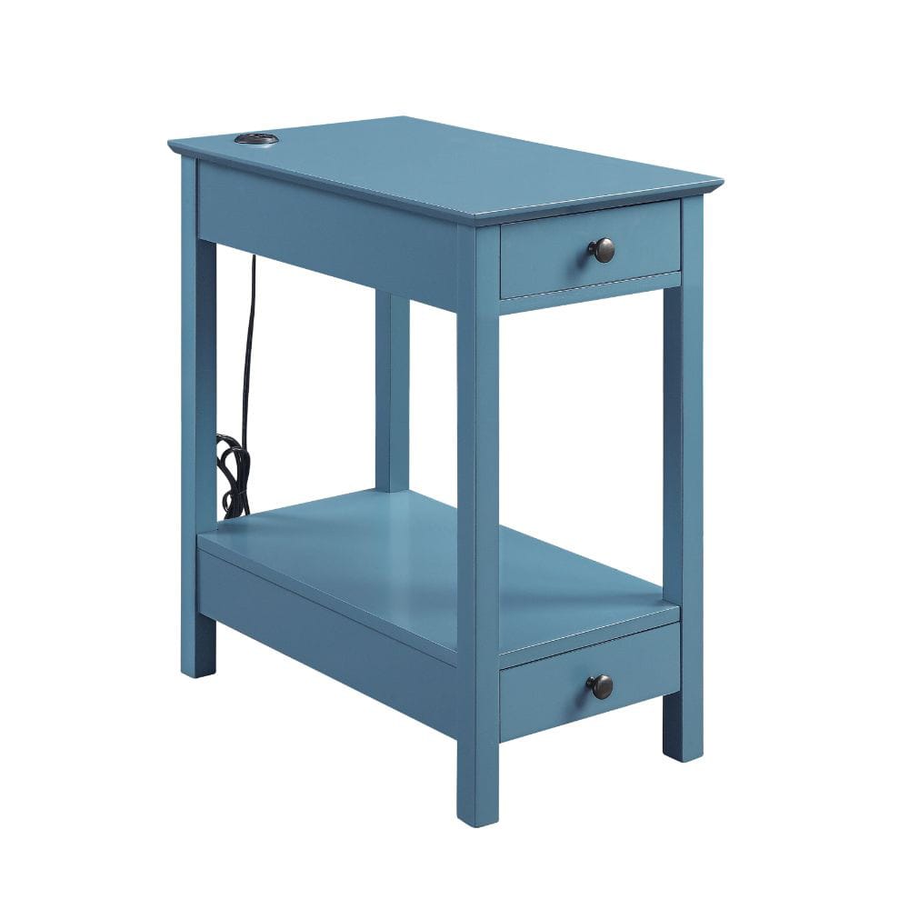 ACME Furniture - Byzad - Accent Table w/USB Port - Teal - 97742 view 1