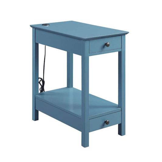 ACME Furniture - Byzad - Accent Table w/USB Port - Teal - 97742 view 1