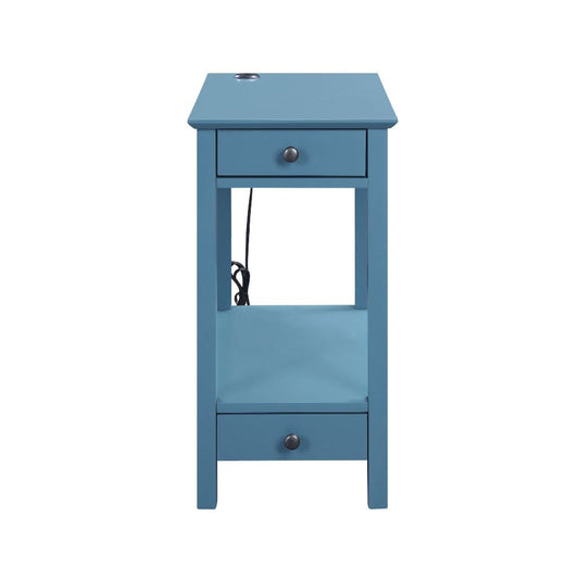 ACME Furniture - Byzad - Accent Table w/USB Port - Teal - 97742 view 2