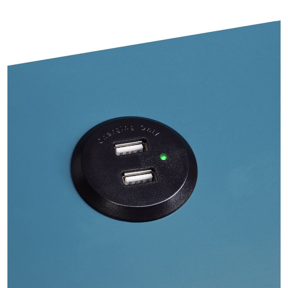 ACME Furniture - Byzad - Accent Table w/USB Port - Teal - 97742 view 4