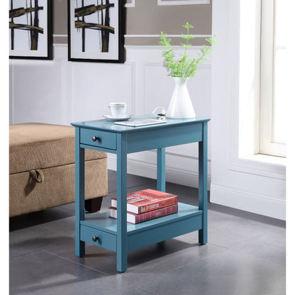 ACME Furniture - Byzad - Accent Table w/USB Port - Teal - 97742 view 5
