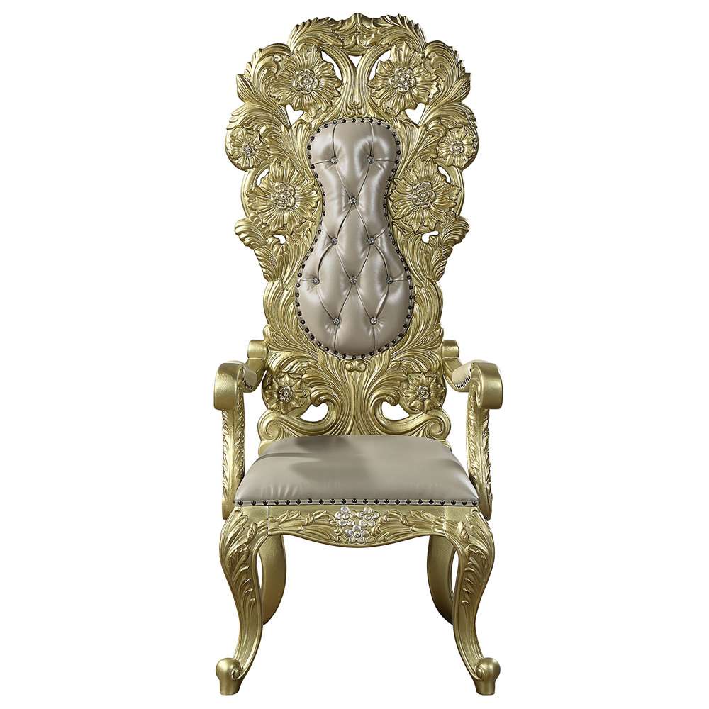 ACME Furniture - Cabriole Arm Chair (Set of 2) - Light Gold  - DN01484 veiw 2