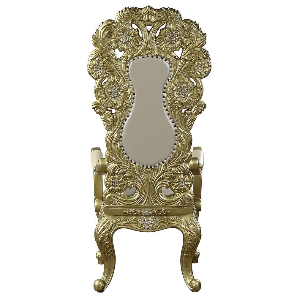 ACME Furniture - Cabriole Arm Chair (Set of 2) - Light Gold  - DN01484 veiw 4