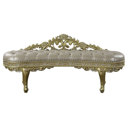 ACME Furniture - Cabriole Bench - Light Gold - BD01468 veiw 3