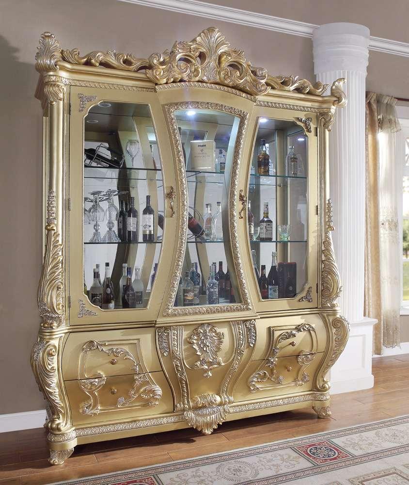 ACME Furniture - Cabriole Curio - Gold - DN01485 veiw 1