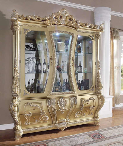 ACME Furniture - Cabriole Curio - Gold - DN01485 veiw 1