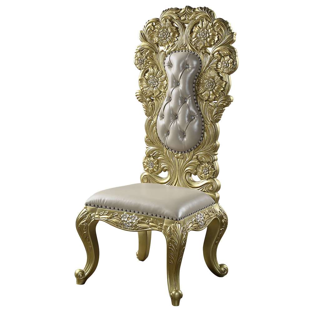ACME Furniture - Cabriole Side Chair (Set of 2) - Light Gold - DN01483 veiw 1