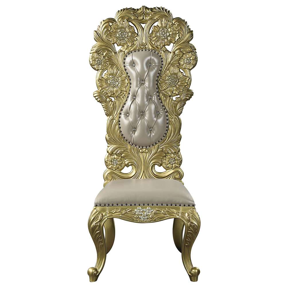 ACME Furniture - Cabriole Side Chair (Set of 2) - Light Gold - DN01483 veiw 2