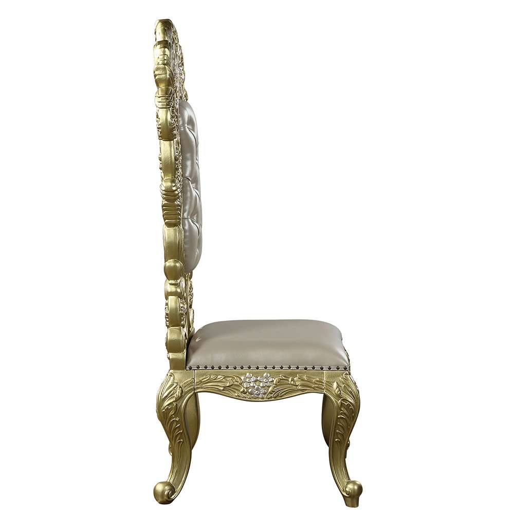 ACME Furniture - Cabriole Side Chair (Set of 2) - Light Gold - DN01483 veiw 3