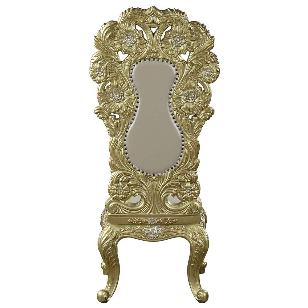ACME Furniture - Cabriole Side Chair (Set of 2) - Light Gold - DN01483 veiw 4