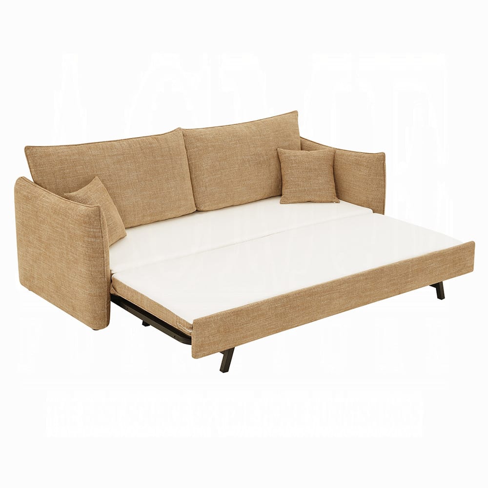 ACME Furniture - Cadie - Sofa w/Sleeper & 2 Pillows - Mocha Chenille - LV05940 view 4