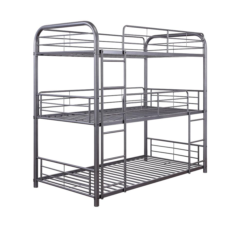 ACME Furniture - Cairo Triple Bunk Bed (T/T/T) - Gunmetal - 38090 veiw 3