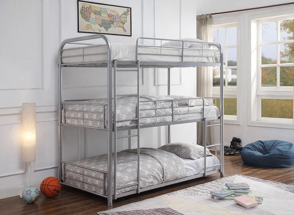 ACME Furniture - Cairo Triple Bunk Bed (T/T/T) - Silver - 38100 veiw 1