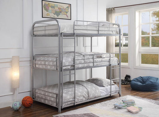 ACME Furniture - Cairo Triple Bunk Bed (T/T/T) - Silver - 38100 veiw 1
