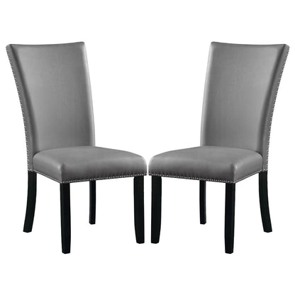 ACME Furniture - Caralin Side Chair (Set of 2) - Gray Synthetic Leather & Black Finish - DN03706 view 1