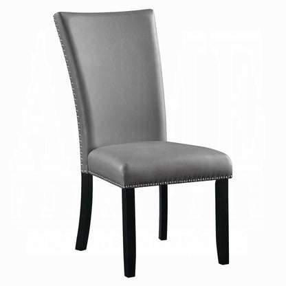ACME Furniture - Caralin Side Chair (Set of 2) - Gray Synthetic Leather & Black Finish - DN03706 view 3