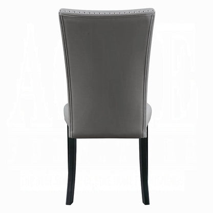 ACME Furniture - Caralin Side Chair (Set of 2) - Gray Synthetic Leather & Black Finish - DN03706 view 5
