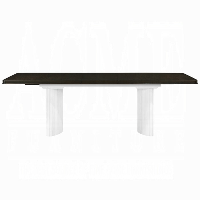 ACME Furniture - Carena Dining Table w/Leaf - White & Brown Finish - DN02955 view 2