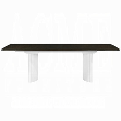 ACME Furniture - Carena Dining Table w/Leaf - White & Brown Finish - DN02955 view 2