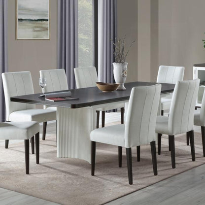 ACME Furniture - Carena Dining Table w/Leaf - White & Brown Finish - DN02955 view 4