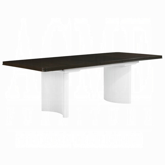 ACME Furniture - Carena Dining Table w/Leaf - White & Brown Finish - DN02955 veiw 1