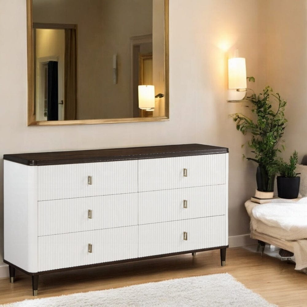ACME Furniture - Carena Dresser w/Jewelry Tray - White & Brown - BD02030 view 5