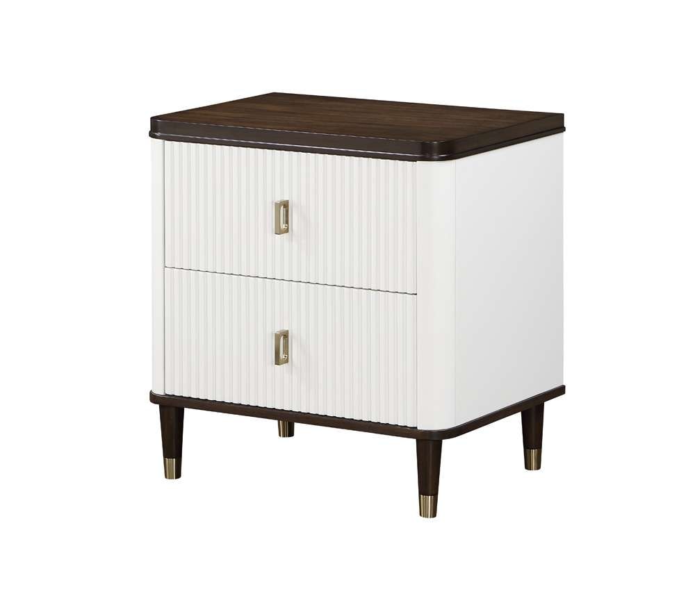 ACME Furniture - Carena Nightstand w/USB - White & Brown - BD02028 view 2