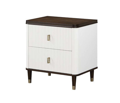 ACME Furniture - Carena Nightstand w/USB - White & Brown - BD02028 view 2
