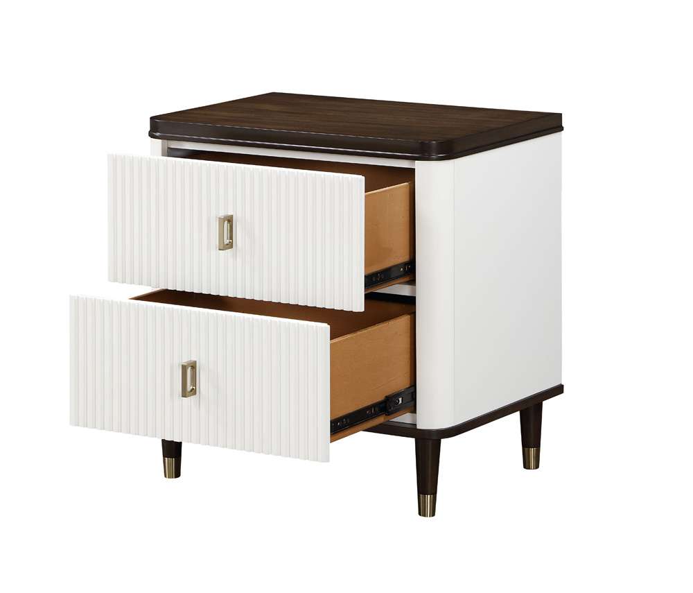 ACME Furniture - Carena Nightstand w/USB - White & Brown - BD02028 view 5