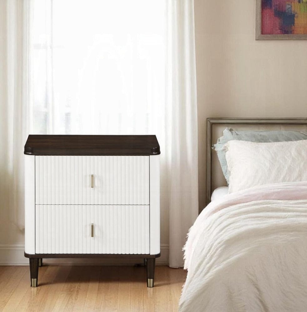 ACME Furniture - Carena Nightstand w/USB - White & Brown - BD02028 view 8
